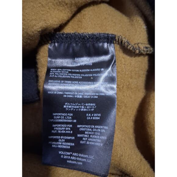 Volcom Mens sz Medium Forzee Pullover Hoodie Sweatshirt Alternative Skater Prep - Picture 12 of 14